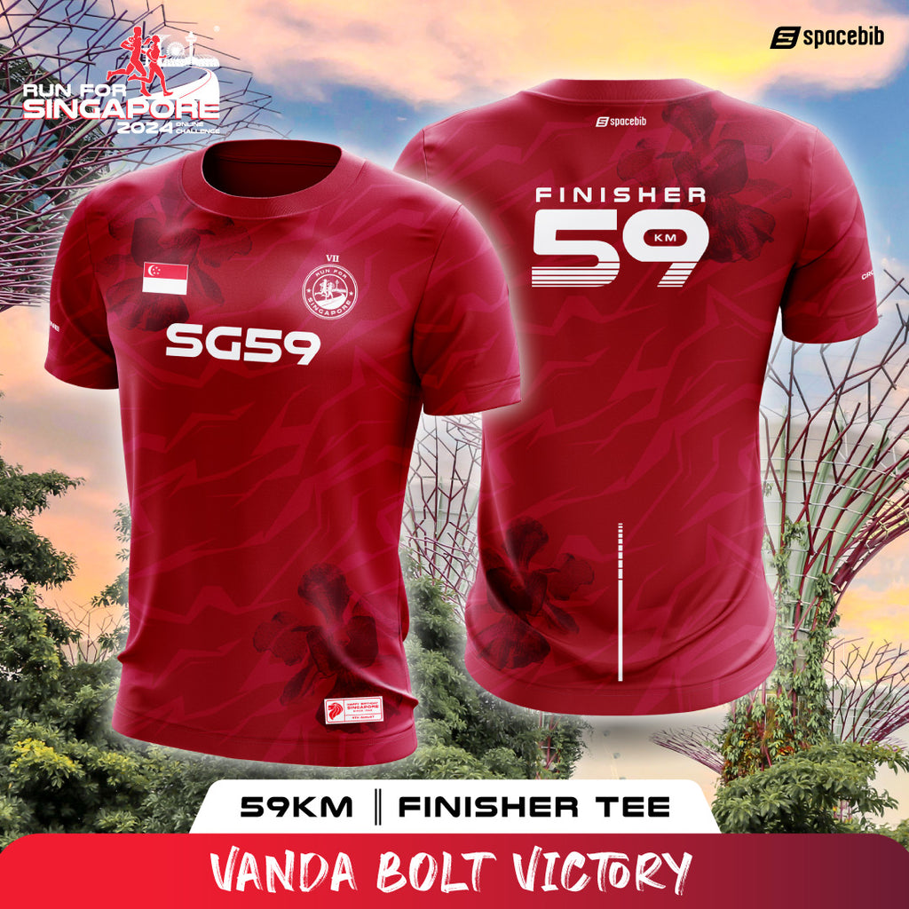Run For Singapore 2024 59KM Finisher Tee