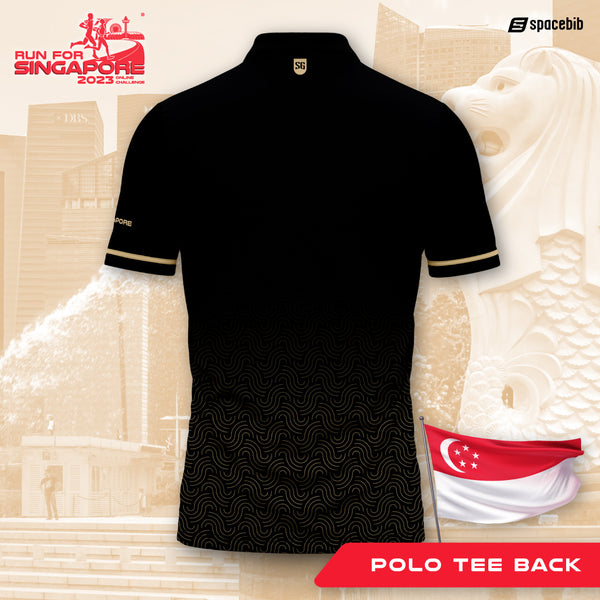 Run For Singapore Polo Tee (Black)
