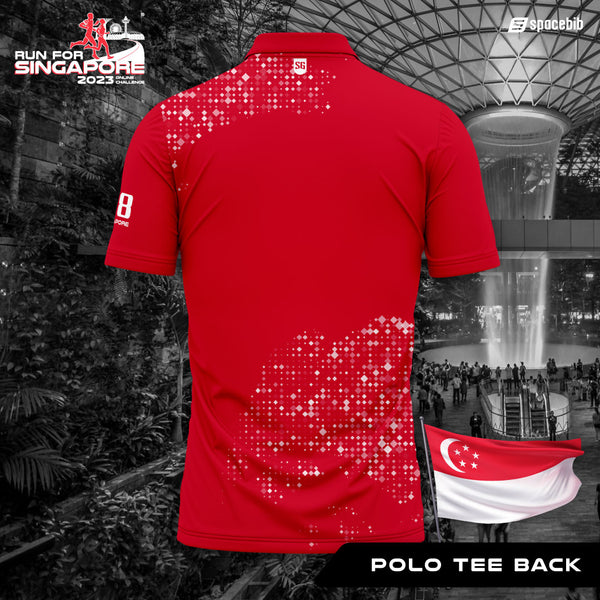 Run For Singapore Polo Tee (Classic Red)