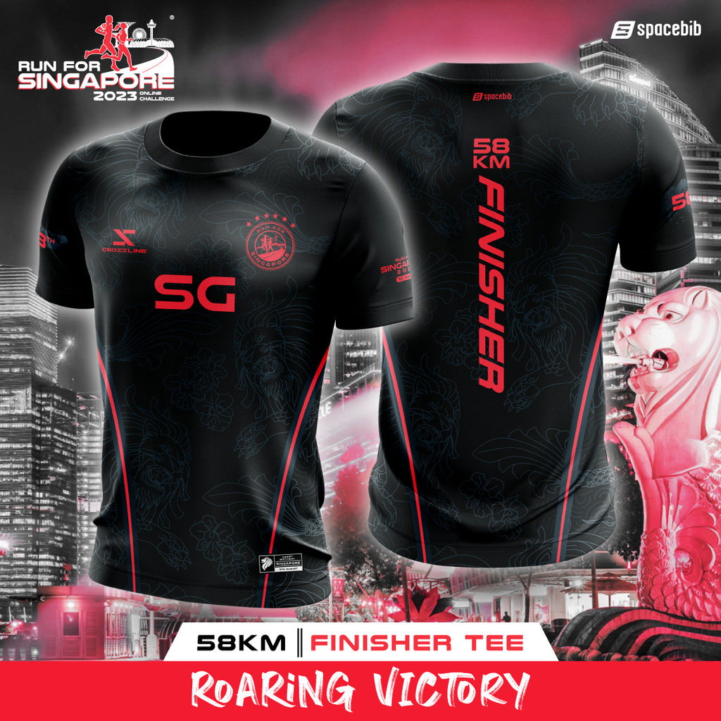 Run For Singapore 2023 58KM Finisher Tee